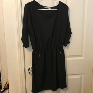 Black Dolman Sleeve Dress